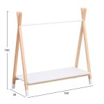 ΚΡΕΜΑΣΤΡΑ ΠΑΙΔΙΚH ΜΕ ΡΑΦΙ PASCHAL HM2490.03 ΜΕΛΑΜΙΝΗ-ΞΥΛΟ ΠΕΥΚΟΥ 100x40x100Υεκ - Image 3
