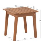 LOUNGE ΣΕΤ SOLARA HM10892 ΤΡΑΠΕΖΑΚΙ & 2 ΠΟΛΥΘΡΟΝΕΣ--ΞΥΛΟ ΑΚΑΚΙΑΣ--ΕΚΡΟΥ ΜΑΞΙΛΑΡΙΑ - Image 3