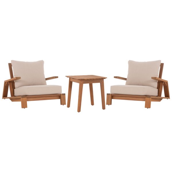 LOUNGE ΣΕΤ MIREX HM10893 ΤΡΑΠΕΖΑΚΙ & 2 ΠΟΛΥΘΡΟΝΕΣ--ΞΥΛΟ ΑΚΑΚΙΑΣ--ΕΚΡΟΥ ΜΑΞΙΛΑΡΙΑ