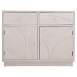 ΜΠΟΥΦΕΣ ΣΕΙΡΑ SANTORINI HM18046 MDF ΣΕ ΥΠΟΛΕΥΚΟ ΧΡΩΜΑ-2 ΣΥΡΤΑΡΙΑ & 2 ΠΟΡΤΕΣ 107x38x82,5Υεκ. - Image 3