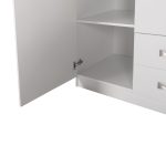 ΝΤΟΥΛΑΠΑ 3ΦΥΛΛΗ ΜΕ ΠΑΤΑΡΙ CARLY HM10891.05 ΜΕΛΑΜΙΝΗ ΣΕ ΛΕΥΚΟ 150X55Χ240Υεκ. - Image 5