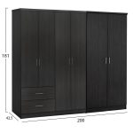 ΝΤΟΥΛΑΠΑ 6ΦΥΛΛΗ BLAKELY HM21235.01 ΜΕΛΑΜΙΝΗ ΧΡΩΜΑ ZEBRANO 201x43x181Υεκ - Image 2