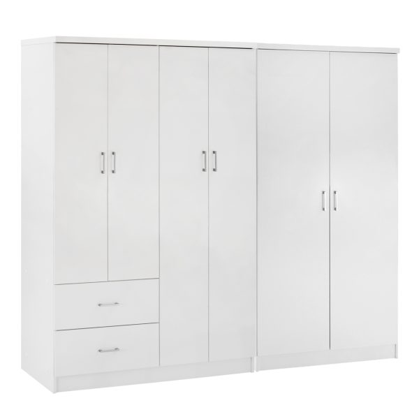 ΝΤΟΥΛΑΠΑ 6ΦΥΛΛΗ BLAKELY HM21235.05 ΜΕΛΑΜΙΝΗ ΧΡΩΜΑ ΛΕΥΚΟ 201x43x181Υεκ
