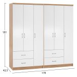 ΝΤΟΥΛΑΠΑ 6ΦΥΛΛΗ CAESAR HM21236.02 ΜΕΛΑΜΙΝΗ SONAMA & ΛΕΥΚΟ 180x42,5Χ181Υεκ. - Image 2