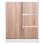ΝΤΟΥΛΑΠΙ ΜΕ 4 ΑΠΟΘ.ΧΩΡΟΥΣ MATIN HM2479.01 SONAMA OAK-ΛΕΥΚΗ ΜΕΛΑΜΙΝΗ 80x39,5x99,5Υεκ - Image 3