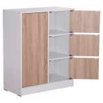 ΝΤΟΥΛΑΠΙ ΜΕ 4 ΑΠΟΘ.ΧΩΡΟΥΣ MATIN HM2479.01 SONAMA OAK-ΛΕΥΚΗ ΜΕΛΑΜΙΝΗ 80x39,5x99,5Υεκ - Image 6