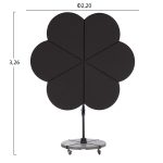 ΟΜΠΡΕΛΑ ΜΕ ΒΑΣΗ ΣΕΙΡΑ CANNOPY (flower) HM21286.01 ΑΛΟΥΜΙΝΙΟ-ΓΡΑΝΙΤΗΣ-ΜΟΛΥΒΙ ΧΡΩΜΑ 2,38x2,2μ - Image 2