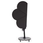 ΟΜΠΡΕΛΑ ΜΕ ΒΑΣΗ ΣΕΙΡΑ CANNOPY (flower) HM21286.01 ΑΛΟΥΜΙΝΙΟ-ΓΡΑΝΙΤΗΣ-ΜΟΛΥΒΙ ΧΡΩΜΑ 2,38x2,2μ - Image 4
