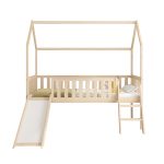 ΠΑΙΔΙΚΟ ΚΡΕΒΑΤΙ τ.MONTESSORI ΜΕ ΤΣΟΥΛΗΘΡΑ PHYLLIS HM701.01 ΞΥΛΟ ΠΕΥΚΟΥ ΦΥΣΙΚΟ ΓΙΑ 90x190εκ - Image 4