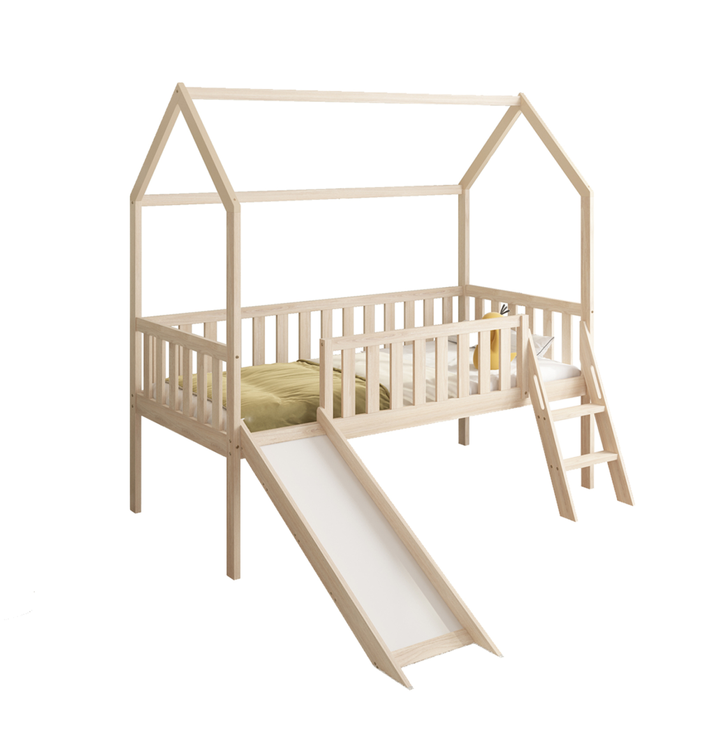 paidiko-krebati-me-tsoylithra-fb970101-x ΠΑΙΔΙΚΟ ΚΡΕΒΑΤΙ τ.MONTESSORI ΜΕ ΤΣΟΥΛΗΘΡΑ PHYLLIS HM701.01 ΞΥΛΟ ΠΕΥΚΟΥ ΦΥΣΙΚΟ ΓΙΑ 90x190εκ - Image 1
