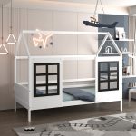 ΠΑΙΔΙΚΟ ΚΡΕΒΑΤΙ τ.MONTESSORI DOMER HM742.01 ΞΥΛΟ ΠΕΥΚΟΥ ΛΕΥΚΟ--ΓΙΑ 90x190εκ - Image 2