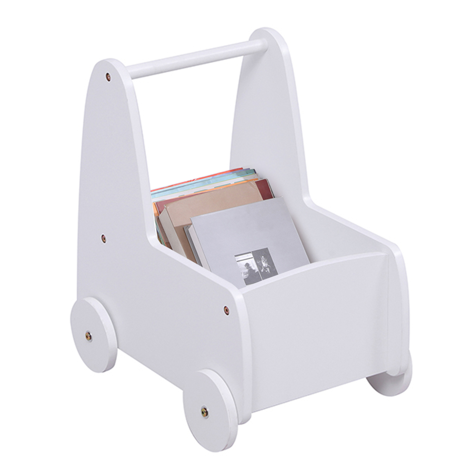 paidiko-troley-karotsaki-fb91834103-mdf- ΠΑΙΔΙΚΟ ΤΡΟΛΕΥ/ΚΑΡΟΤΣΑΚΙ RICKI HM18341.03 MDF & ΚΟΝΤΡΑΠΛΑΚΕ ΛΕΥΚΟ 33x45x50Υεκ - Image 1