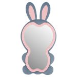 ΠΑΙΔΙΚΟΣ ΚΑΘΡΕΦΤΗΣ ΔΑΠΕΔΟΥ BUNNY HM4489.02 MDF ΡΟΖ & ΜΠΛΕ-ΜΑΥΡΟ STAND 80x162Υεκ. - Image 3