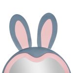 ΠΑΙΔΙΚΟΣ ΚΑΘΡΕΦΤΗΣ ΔΑΠΕΔΟΥ BUNNY HM4489.02 MDF ΡΟΖ & ΜΠΛΕ-ΜΑΥΡΟ STAND 80x162Υεκ. - Image 6