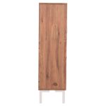 ΠΑΠΟΥΤΣΟΘΗΚΗ MEDY HM18187.02 ΜΕΛΑΜΙΝΗ ΣΕ ΦΥΣΙΚΟ & ΑΝΘΡΑΚΙ-ΜΑΥΡΑ ΠΟΔΙΑ 85x30x108.5Υεκ - Image 5