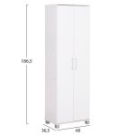 ΠΑΠΟΥΤΣΟΘΗΚΗ-ΝΤΟΥΛΑΠΑ CLUSE HM2403.03 ΜΕΛΑΜΙΝΗ ΛΕΥΚΟ ΧΡΩΜΑ 60Χ36,5Χ186,5Υεκ. - Image 2