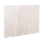 ΠΙΝΑΚΑΣ 3-ΠΤΥΧΟΣ WORLD MAP SANTORINI HM4504 MDF ΣΕ ΥΠΟΛΕΥΚΟ ΧΡΩΜΑ 180x4(πάχος)x120Υεκ. - Image 3