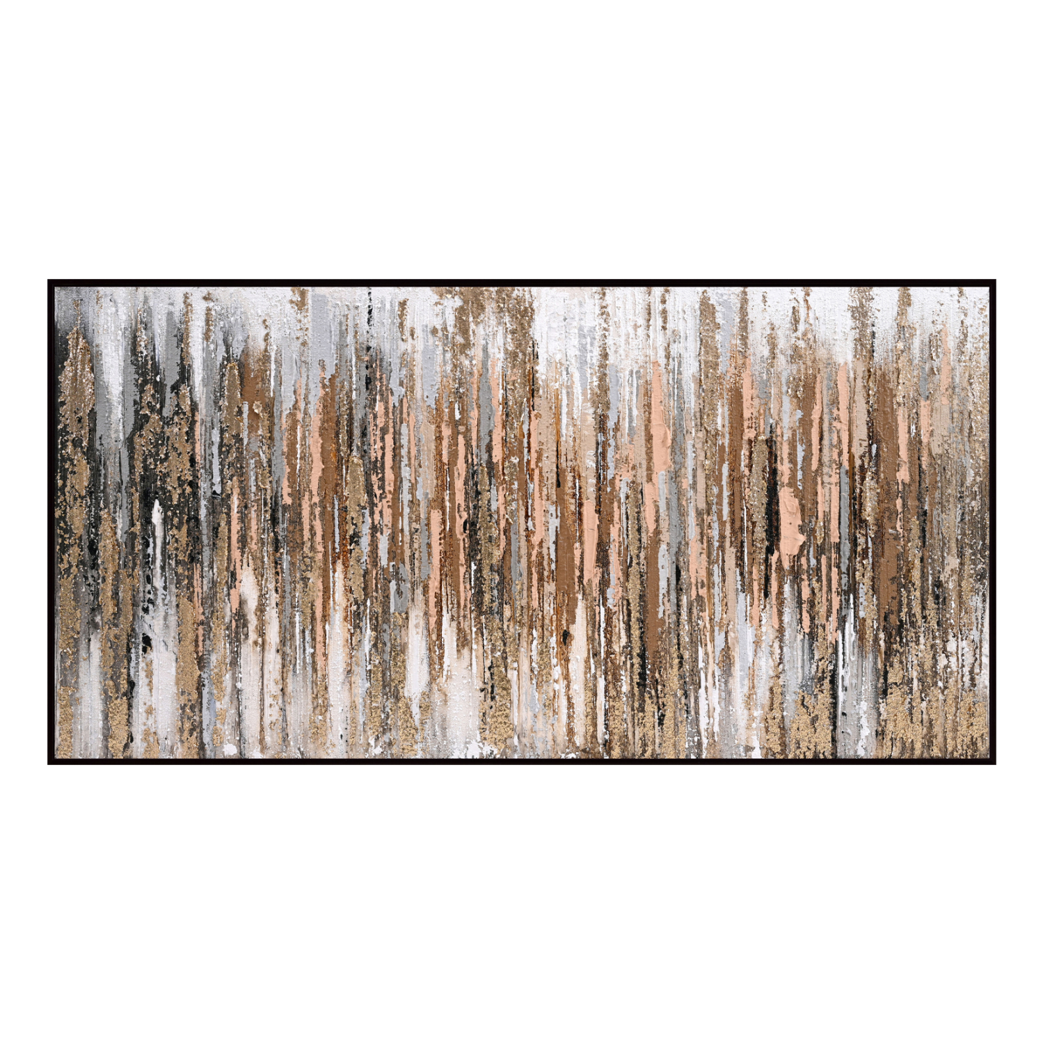 pinakas-toichoy-abstract-fb9457401-me-ko ΠΙΝΑΚΑΣ ΤΟΙΧΟΥ SEDIMENT HM4574.01 ΜΕ ΚΟΡΝΙΖΑ ΜΑΥΡΗ-ΚΑΜΒΑΣ 142x4.5x72Υεκ - Image 1
