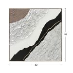 ΠΙΝΑΚΑΣ ΤΟΙΧΟΥ ABSTRACT (ΤΕΤΡΑΓΩΝΟΣ) HM4553.01 ΜΕ ΚΟΡΝΙΖΑ ΜΠΕΖ-ΚΑΜΒΑΣ 82x4.5x82Υεκ - Image 2