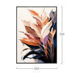 ΠΙΝΑΚΑΣ TOIXOY TROPICO HM4547.02 ΚΟΡΝΙΖΑ ΜΑΥΡΗ-ΚΑΜΒΑΣ ΕΚΤΥΠΩΣΗ ΦΥΛΛΑ 52,5x2,8x72,5Υεκ. - Image 2