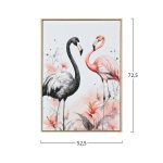 ΠΙΝΑΚΑΣ TOIXOY FLAMINGOS HM4562 ΜΕ ΚΟΡΝΙΖΑ ΜΠΕΖ-ΚΑΜΒΑΣ ΕΚΤΥΠΩΣΗ 52,5x2,8x72,5Υεκ. - Image 2