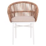 ΠΟΛΥΘΡΟΝΑ ΑΛΟΥΜΙΝΙΟΥ ORIN HM6265.02 ΛΕΥΚΗ-P.E.RATTAN ΦΥΣΙΚΟ-ΜΠΕΖ ΜΑΞΙΛΑΡΙΑ 58x61x75Υ - Image 3