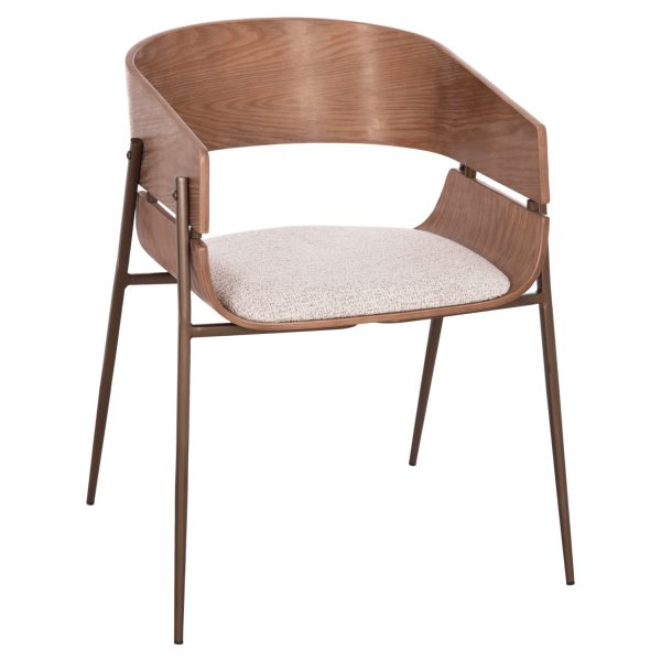 ΠΟΛΥΘΡΟΝΑ KRILL HM18254.01 PLYWOOD ΣΕ WHITEWASH--ΜΕΤΑΛΛΟ ΣΕ ΧΑΛΚΙΝΟ 55,5x55x72Υεκ.