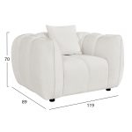 ΠΟΛΥΘΡΟΝΑ LYKKE HM3325.02 ΕΚΡΟΥ ΥΦΑΣΜΑ 119x89x70Υεκ - Image 2
