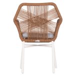 ΠΟΛΥΘΡΟΝΑ TOPIN HM6048.11 ΑΛΟΥΜΙΝΙΟ ΛΕΥΚΟ-P.E. RATTAN ΜΠΕΖ 59x63x81Υεκ - Image 6