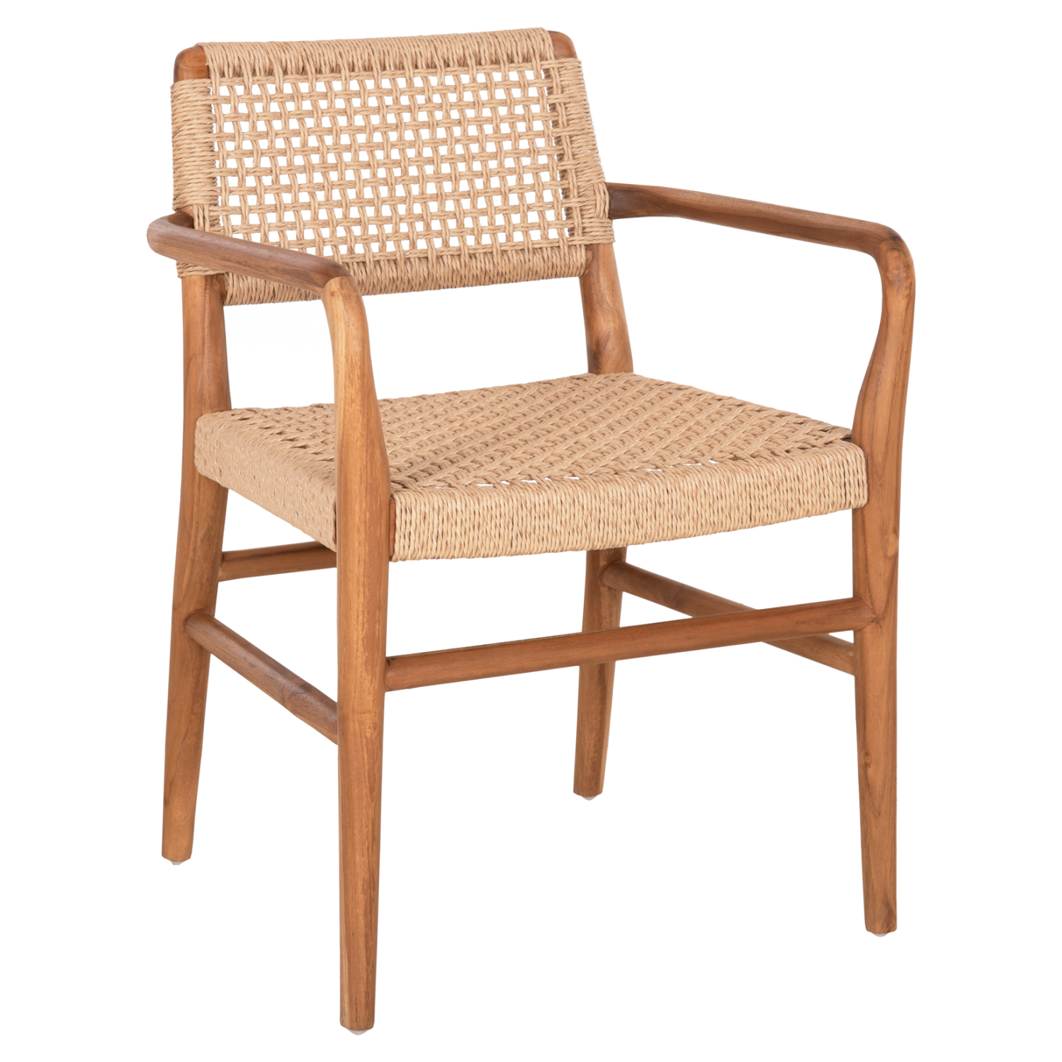 polythrona-fb96132-xylo-teak-fysiko-scho ΠΟΛΥΘΡΟΝΑ ROSCO HM6132 ΞΥΛΟ ΤΕΑΚ ΦΥΣΙΚΟ-ΣΧΟΙΝΙ VIRO ΜΠΕΖ 56x54,5x78Υεκ. - Image 1