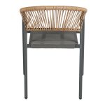 ΠΟΛΥΘΡΟΝΑ HOMAN HM6430.01 ΓΚΡΙ ΜΕΤΑΛΛΟ & TEXTILENE--ΜΠΕΖ P.E.RATTAN 53x58x75Υεκ - Image 5