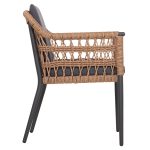 ΠΟΛΥΘΡΟΝΑ BOXER HM6556.01 ΑΛΟΥΜΙΝΙΟ & OLEFIN ΓΚΡΙ-TWIST WICKER 58x60x80Yεκ - Image 4