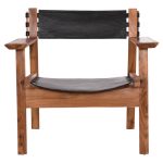 ΠΟΛΥΘΡΟΝΑ KONNA HM9928.01 TEAK ΞΥΛΟ ΣΕ ΦΥΣΙΚΟ-ΔΕΡΜΑ ΑΓΕΛΑΔΟΣ ΣΕ ΜΑΥΡΟ 80x64x73Υεκ. - Image 3