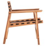 ΠΟΛΥΘΡΟΝΑ KONNA HM9928.01 TEAK ΞΥΛΟ ΣΕ ΦΥΣΙΚΟ-ΔΕΡΜΑ ΑΓΕΛΑΔΟΣ ΣΕ ΜΑΥΡΟ 80x64x73Υεκ. - Image 4