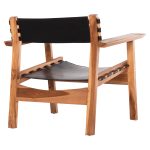 ΠΟΛΥΘΡΟΝΑ KONNA HM9928.01 TEAK ΞΥΛΟ ΣΕ ΦΥΣΙΚΟ-ΔΕΡΜΑ ΑΓΕΛΑΔΟΣ ΣΕ ΜΑΥΡΟ 80x64x73Υεκ. - Image 5