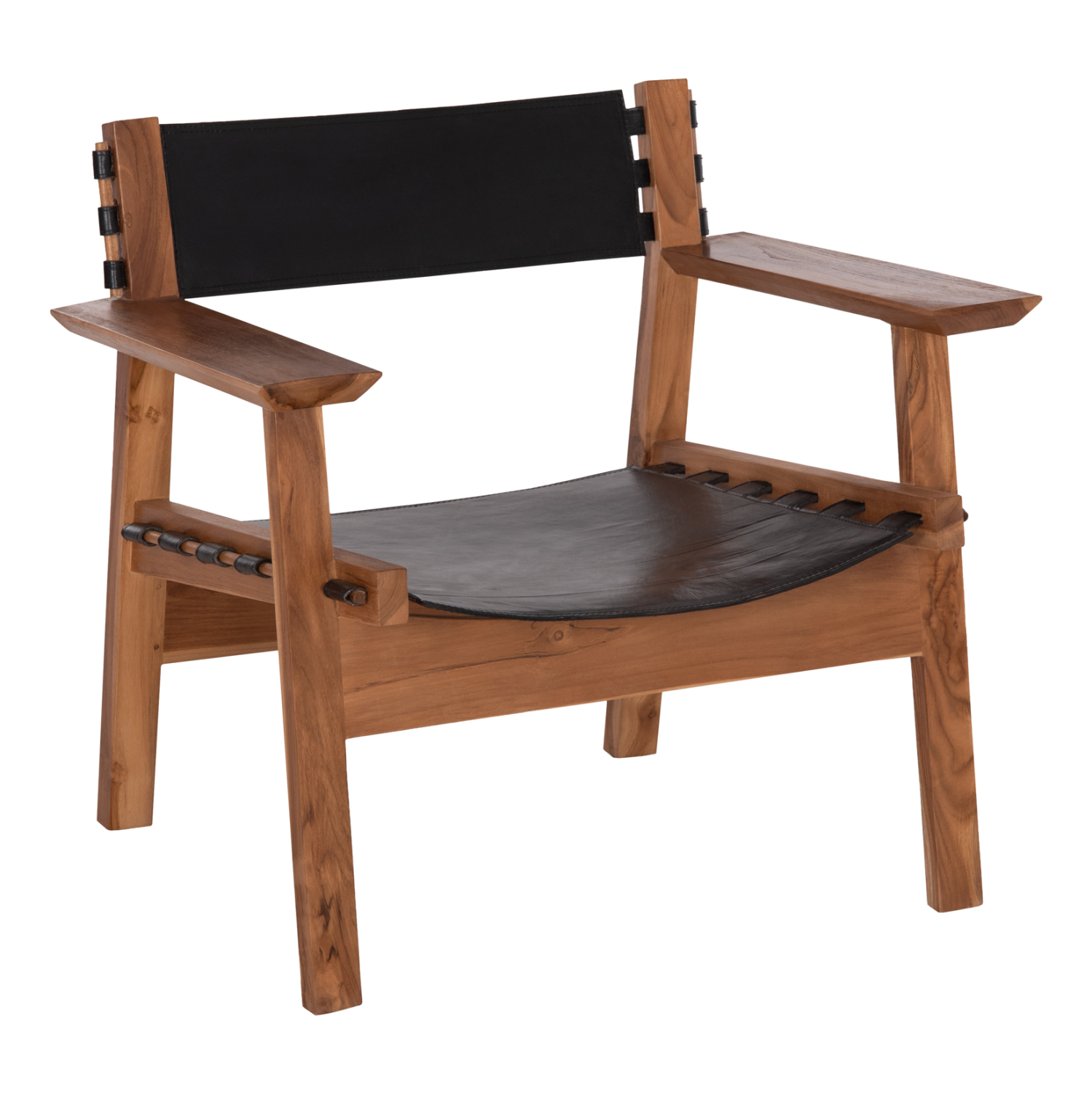 polythrona-fb9992801-teak-xylo-se-fysiko ΠΟΛΥΘΡΟΝΑ KONNA HM9928.01 TEAK ΞΥΛΟ ΣΕ ΦΥΣΙΚΟ-ΔΕΡΜΑ ΑΓΕΛΑΔΟΣ ΣΕ ΜΑΥΡΟ 80x64x73Υεκ. - Image 1