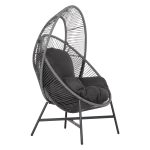 ΠΟΛΥΘΡΟΝΑ-ΦΩΛΙΑ RULER HM6506.01 ΓΚΡΙ ΜΕΤΑΛΛΟ-P.E.RATTAN-ΜΑΞΙΛΑΡΙΑ 90x85x154Υεκ