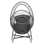 ΠΟΛΥΘΡΟΝΑ-ΦΩΛΙΑ RULER HM6506.01 ΓΚΡΙ ΜΕΤΑΛΛΟ-P.E.RATTAN-ΜΑΞΙΛΑΡΙΑ 90x85x154Υεκ - Image 6