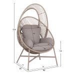 ΠΟΛΥΘΡΟΝΑ-ΦΩΛΙΑ RULER HM6506.02 ΜΟΚΑ ΜΕΤΑΛΛΟ-P.E.RATTAN--ΓΚΡΙ ΜΑΞΙΛΑΡΙΑ 90x85x154Υεκ - Image 2