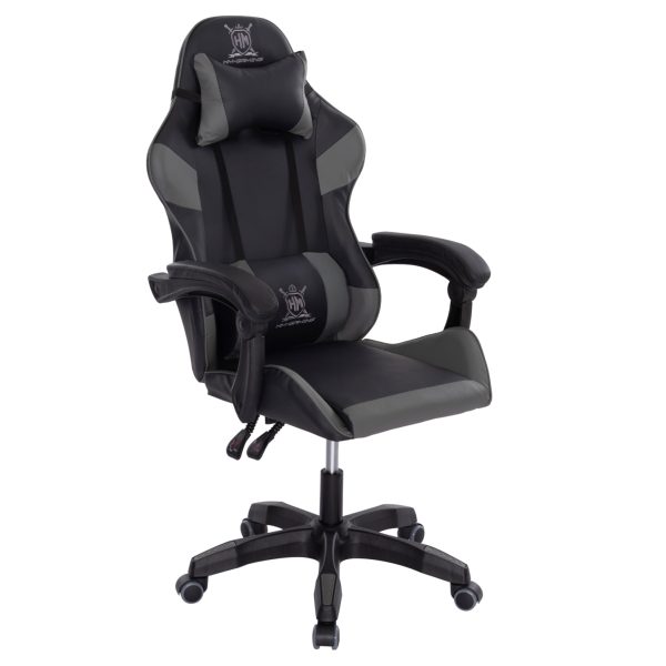 ΠΟΛΥΘΡΟΝΑ GAMING DARREN HM1203.10 ΜΑΥΡΟ-ΓΚΡΙ PVC 60x60x120Υεκ.