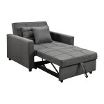 ΠΟΛΥΘΡΟΝΑ-ΚΡΕΒΑΤΙ MERO HM3306.01 ΓΚΡΙ ΥΦΑΣΜΑ 98x85x88Υεκ. - Image 5