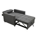 ΠΟΛΥΘΡΟΝΑ-ΚΡΕΒΑΤΙ MERO HM3306.01 ΓΚΡΙ ΥΦΑΣΜΑ 98x85x88Υεκ. - Image 6