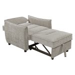 ΠΟΛΥΘΡΟΝΑ-ΚΡΕΒΑΤΙ ORYN HM3307.03 ΜΠΕΖ ΥΦΑΣΜΑ 89x85x84Υεκ. - Image 5