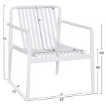 ΠΟΛΥΘΡΟΝΑ LOUNGE ΕΞΩΤ.ΧΩΡΟΥ MALEN HM6626.01 ΛΕΥΚΟ ΠΟΛΥΠΡΟΠΥΛΕΝΙΟ 67x75x75Υεκ - Image 2