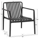 ΠΟΛΥΘΡΟΝΑ LOUNGE ΕΞΩΤ.ΧΩΡΟΥ MALEN HM6626.02 ΜΑΥΡΟ ΠΟΛΥΠΡΟΠΥΛΕΝΙΟ 67x75x75Υεκ - Image 2