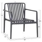 ΠΟΛΥΘΡΟΝΑ LOUNGE ΕΞΩΤ.ΧΩΡΟΥ MALEN HM6626.03 ΓΚΡΙ ΠΟΛΥΠΡΟΠΥΛΕΝΙΟ 67x75x75Υεκ - Image 2