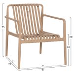 ΠΟΛΥΘΡΟΝΑ LOUNGE ΕΞΩΤ.ΧΩΡΟΥ MALEN HM6626.04 ΚΑΠΟΥΤΣΙΝΟ ΠΟΛΥΠΡΟΠΥΛΕΝΙΟ 67x75x75Υεκ - Image 2