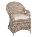 ΠΟΛΥΘΡΟΝΑ ΜΕ ΕΚΡΟΥ ΜΑΞΙΛΑΡΙ KEYLA HM9536 ΚΑΦΕ RATTAN 63x65x87Υεκ.