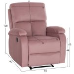ΠΟΛΥΘΡΟΝΑ RELAX DIONI HM3296.02 ΡΟΖ ΒΕΛΟΥΔΟ 85x90x100Υεκ. - Image 2