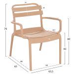 ΠΟΛΥΘΡΟΝΑ ΣΑΛΟΝΙΟΥ ΠΟΛΥΠΡΟΠΥΛΕΝΙΟΥ KORVER HM6333.04 ΚΑΠΟΥΤΣΙΝΟ 63.5x65x76Υεκ. - Image 2